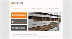 Desktop Screenshot of novahomeinspections.com.au